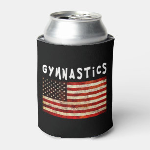 Enfriador De Latas Gimnasia Grunge Americana Bandera USA