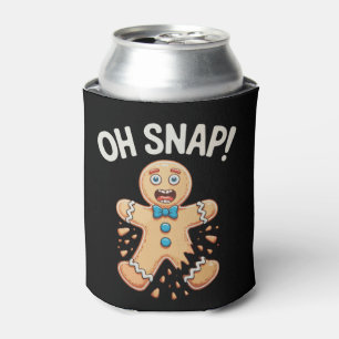 Enfriador De Latas Gingerbread Oh Snap Galletas de Navidad Hornear Xm