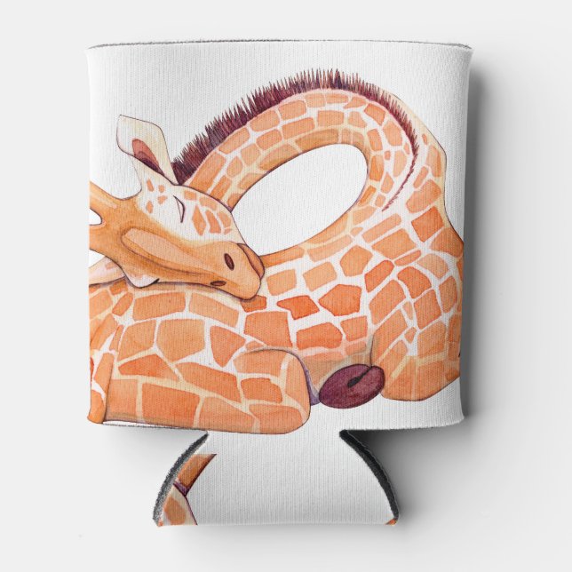 Enfriador De Latas Girafa durmiente: Agua suave (Anverso)