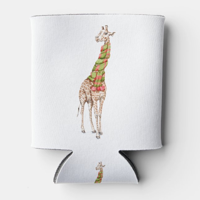 Enfriador De Latas Giraffe en una bufanda (Anverso)