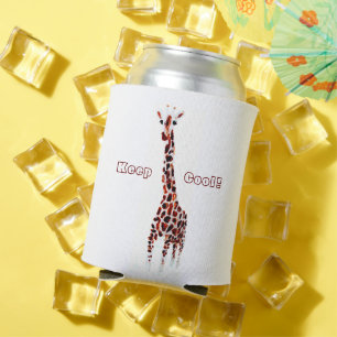 Enfriador De Latas Giraffe Wildlife Fiesta Personalizado