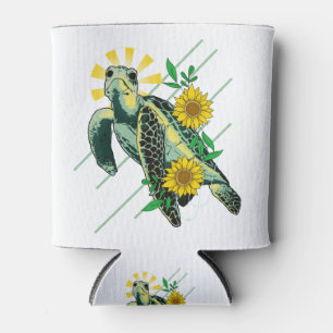 Enfriador De Latas Girasol de tortuga marina divino