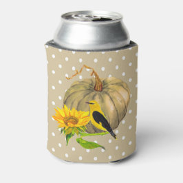 Enfriador De Latas Girasol y finca de la calabaza otoñal