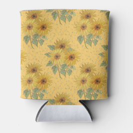 ENFRIADOR DE LATAS GIRASOLES DE OTOÑO AMARILLOS Y DORADOS