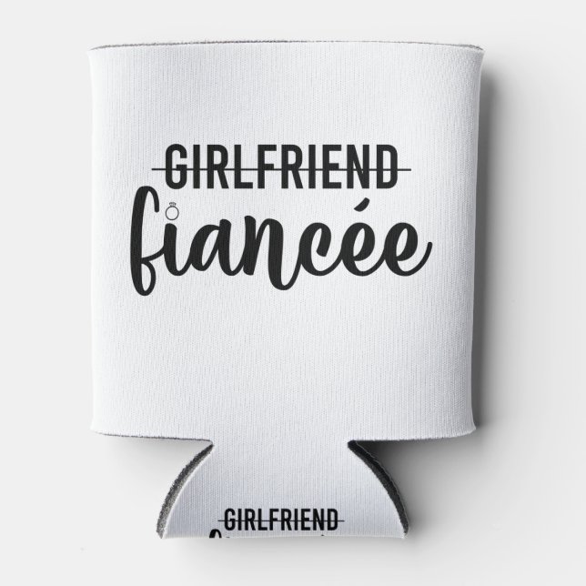 Enfriador De Latas Girlfriend Fiancee Engagement Party Gift (Anverso)