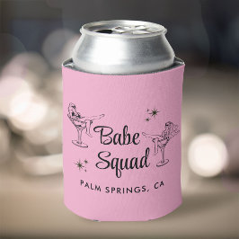 Enfriador De Latas Girly Babe Squad Rosa Despedida de Soltera