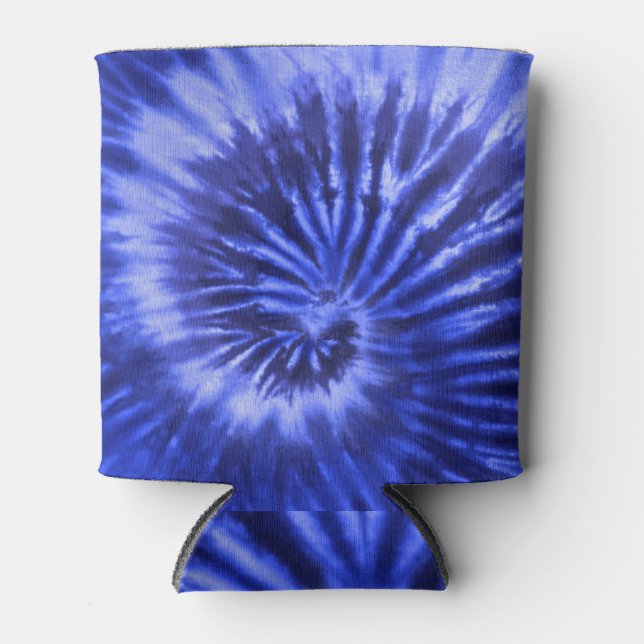 Enfriador De Latas Giro espiral de tinte - Azul (Anverso)