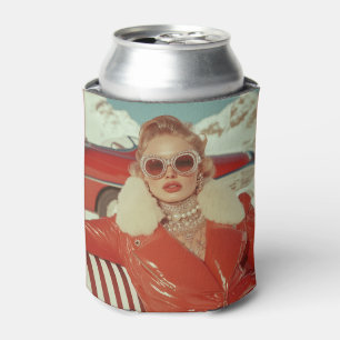 Enfriador De Latas Glamoroso estilo retro invernal en un ambiente alp