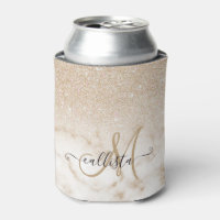 Glamoroso Oro Purpurina Blanco Marble Gradiente Om