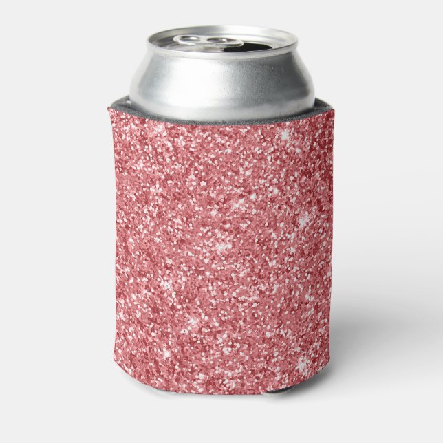 Enfriador De Latas Glamoroso Purpurina Sparkly Pink (Reverso de la lata)