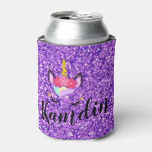 Enfriador De Latas Glitt Koozie Can Holder Personalizado De Unicorn P