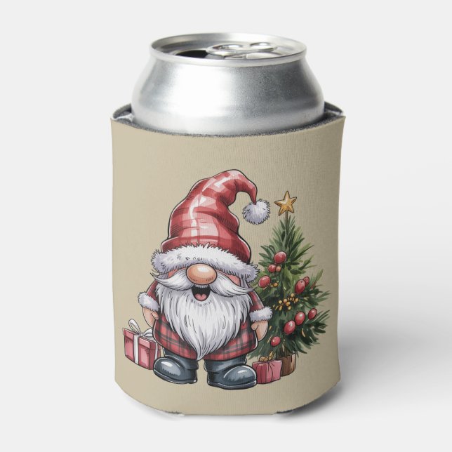 Enfriador De Latas Gnome Christmas Winter Season Gnomes Lover Holiday (Lata Anverso)