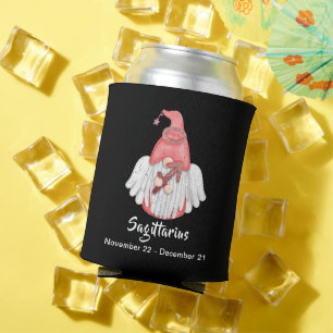 Enfriador De Latas Gnome Sagittarius Astrology Rótulo Angel