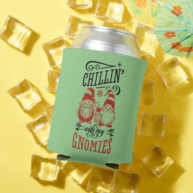Enfriador De Latas Gnomes Christmas Holiday Gifts Can Cooler (Verano in situ)