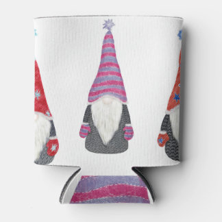 Enfriador De Latas Gnomes de navidades: Ilustracion escandinavo lindo