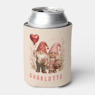 Enfriador De Latas Gnomos personalizados del Día de San Valentín con