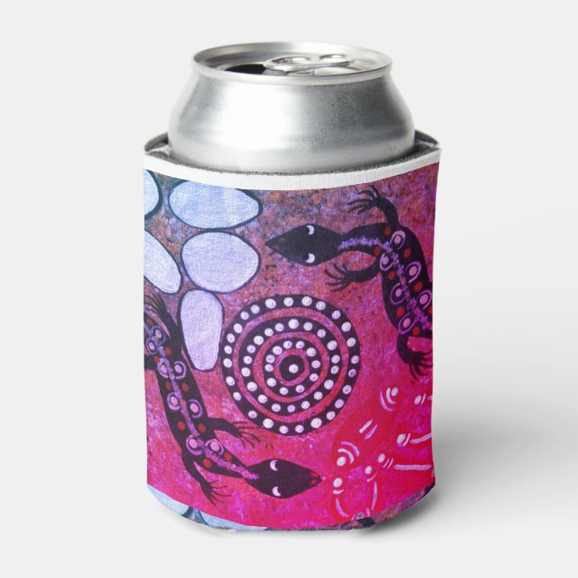 Enfriador De Latas Goanna soñando rosado en australia central (Lata Anverso)