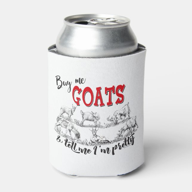Enfriador De Latas GOAT | Comprarme cabras Dime que soy Bonito GetYer (Lata Anverso)