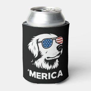 Enfriador De Latas Golden Retriever 4 De Julio Merica