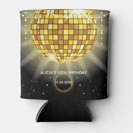 Enfriador De Latas Golden Shiny Disco Ball Nacimiento Negro