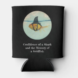 Enfriador De Latas Goldfish with a Shark Fin Confetti