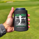 Enfriador De Latas Golf Bachelor Party Funny Hole<br><div class="desc">Este refrigerador de bebidas personalizado presenta la lúgubre frase "El último agujero jamás golpeará" en verde, negro y blanco, convirtiéndolos en una gran adición a una fiesta de solteros con temática de golf. Personalícelos con el nombre del novio para un toque único y memorable. Ideal para el novio y sus...</div>
