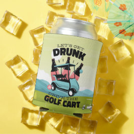 Enfriador De Latas Golf: Borracho con carrito de golf para golfista