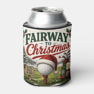 Enfriador De Latas Golf con tema de Navidad para golfista