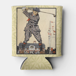 Enfriador De Latas Golf Golfista Vintage Antiguo Golf