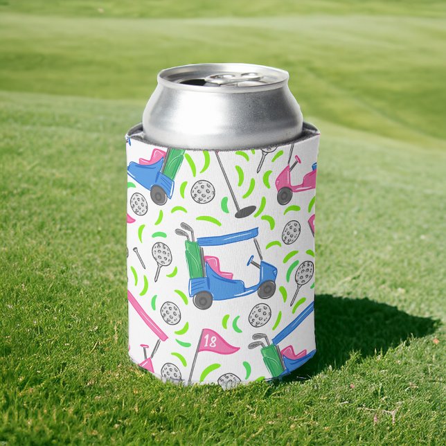 Enfriador De Latas Golf verde azul rosa (Subido por el creador)