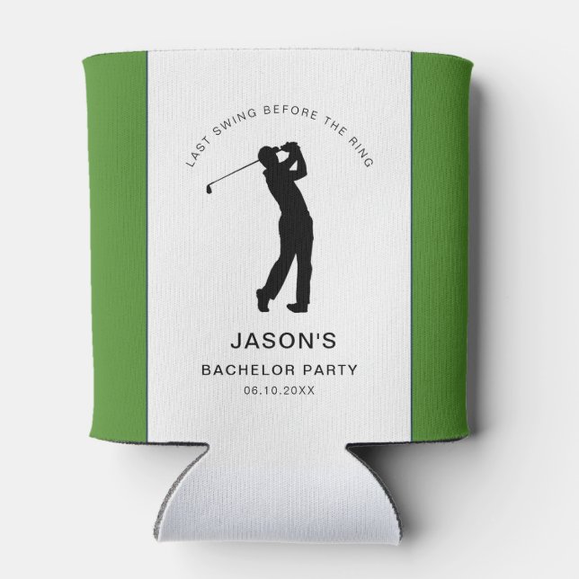Enfriador De Latas Golfer Golf Themed Bachelor Party  (Reverso)