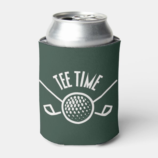 Enfriador De Latas Golfers Tee Time (Lata Anverso)
