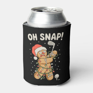 Enfriador De Latas Golfista de galletas de jengibre de Navidad Oh Sna