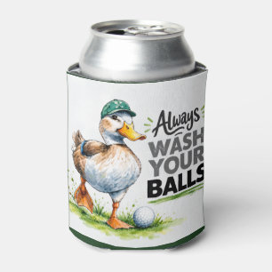 Enfriador De Latas Golfista Pato Divertido Siempre Lavar Tus Bolas Go