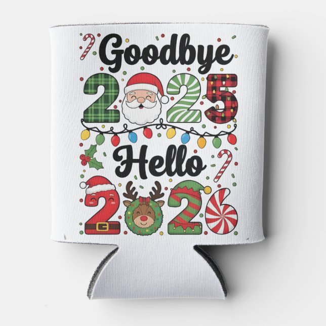 Enfriador De Latas Goodbye 2025 Hello 2026 New Year Resolution   (Anverso)