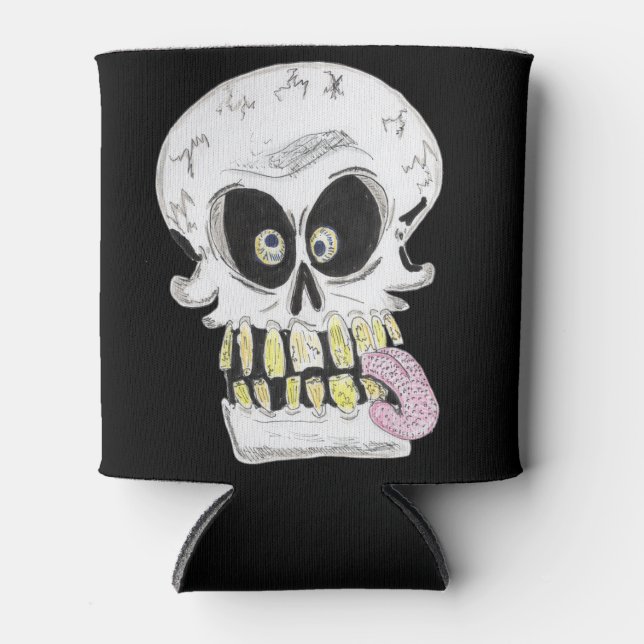 Enfriador De Latas goofy skull skeleton face (Anverso)