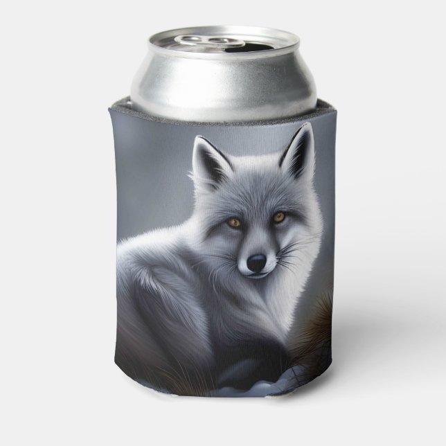Enfriador De Latas Gorgeous Artic Fox (Reverso de la lata)