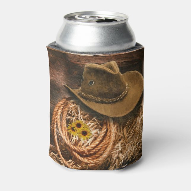 Enfriador De Latas Gorra Cowboy (Reverso de la lata)