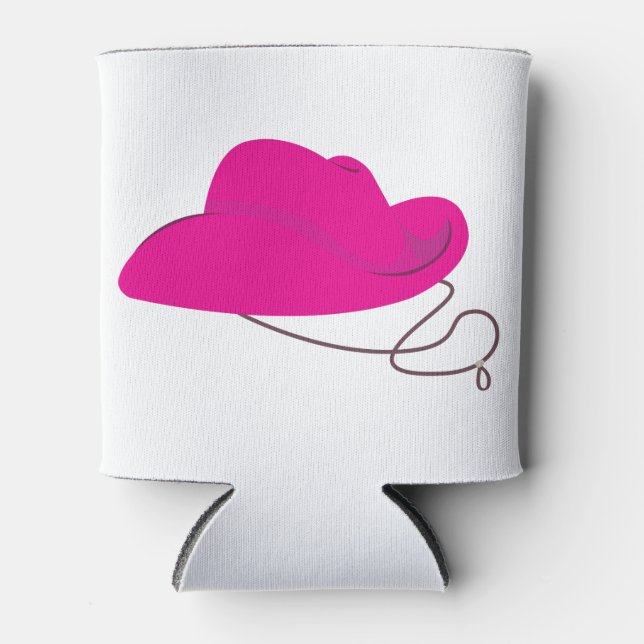 Enfriador De Latas Gorra de lechera rosa (Anverso)