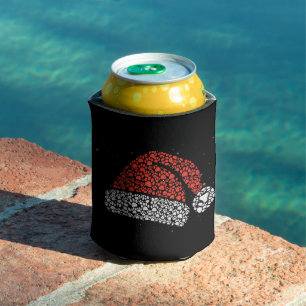 Enfriador De Latas Gorra de Santa Huella de Garra Navidad Amante de P
