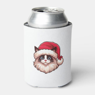 Enfriador De Latas Gorra Ragdoll Cat en Navidades
