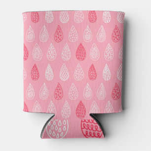Enfriador De Latas Gotas de agua de Doodle: patrón de cosecha