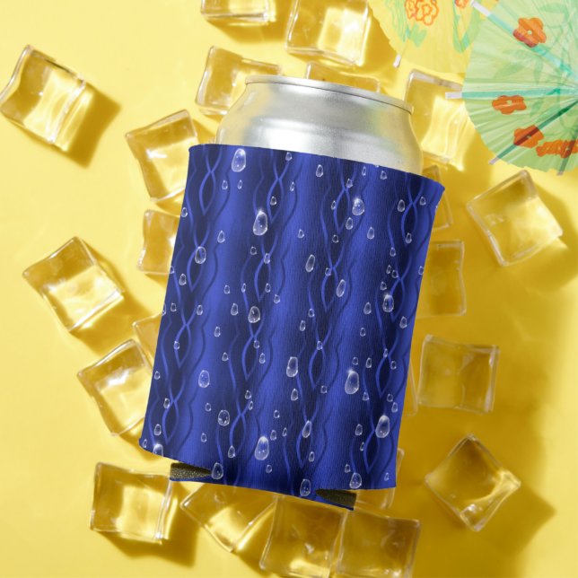 Enfriador De Latas Gotas de lluvia azul Metalizado (Verano in situ)