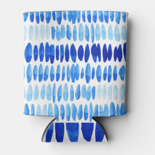 Enfriador De Latas Gotas de lluvia azules: Abstracto de color de agua