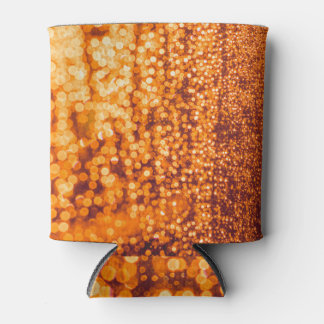 Enfriador De Latas Gotas de lluvia naranjas en vidrio, fondo abstract