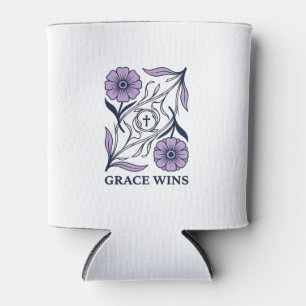 Enfriador De Latas Grace Wins Floral Christian Vintage Engraving Tee_