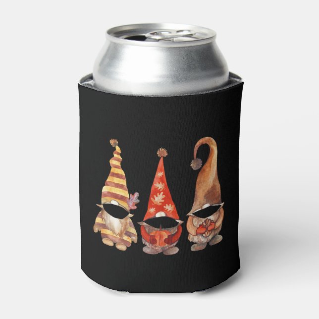 Enfriador De Latas Graciosa caída de gnomos con regalo de Halloween m (Lata Anverso)