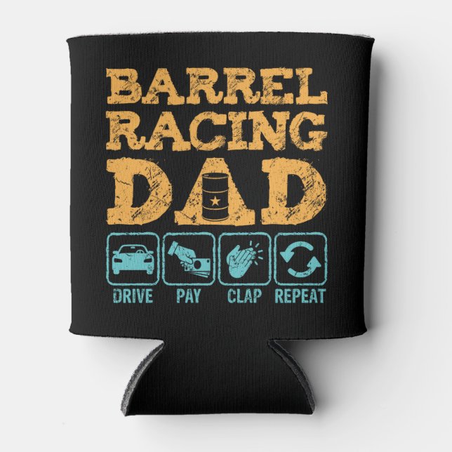 Enfriador De Latas Graciosa Carreras de barril papá conducir aplaudir (Anverso)