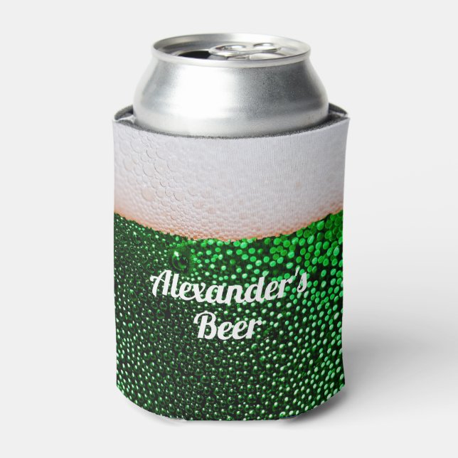 Enfriador De Latas Graciosa cerveza Frothy Personalizada (Lata Anverso)