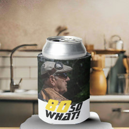 Enfriador De Latas Gracioso 80 así que qué cita foto 80 cumpleaños